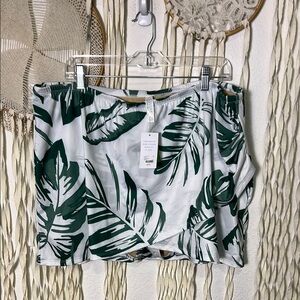 Swim by Cacique NWT Swim Skirt with Attached Brief Green Leaf Print 22